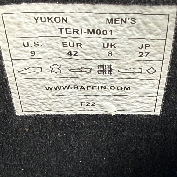 Baffin‎ Yukon Brown Leather Waterproof Arctic Winter Boots TERI-M001 Mens 9 main image 12